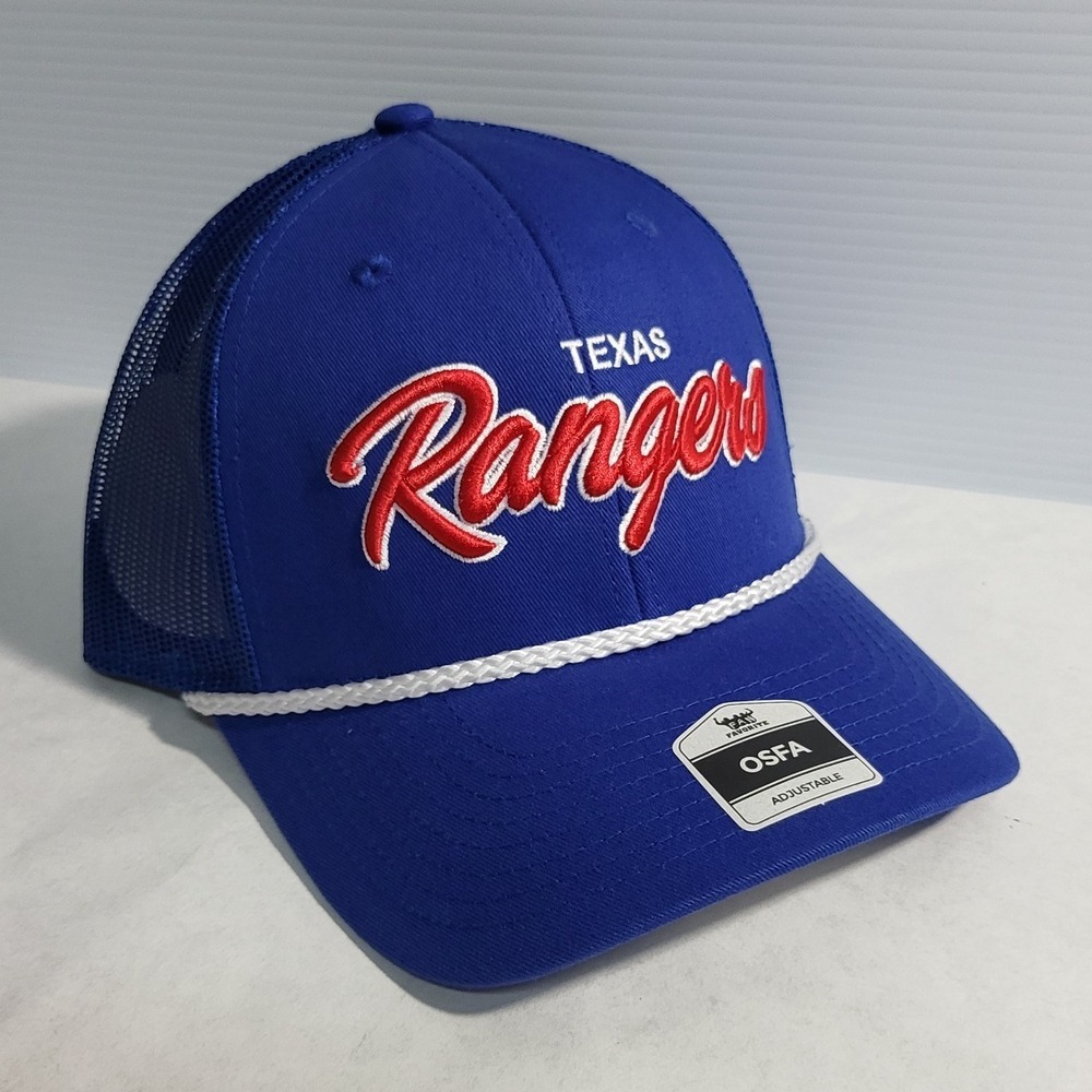 Texas Rangers Rope Hat MLB Baseball Cap Trucker‎ Adjustable - Picture 2 of 8